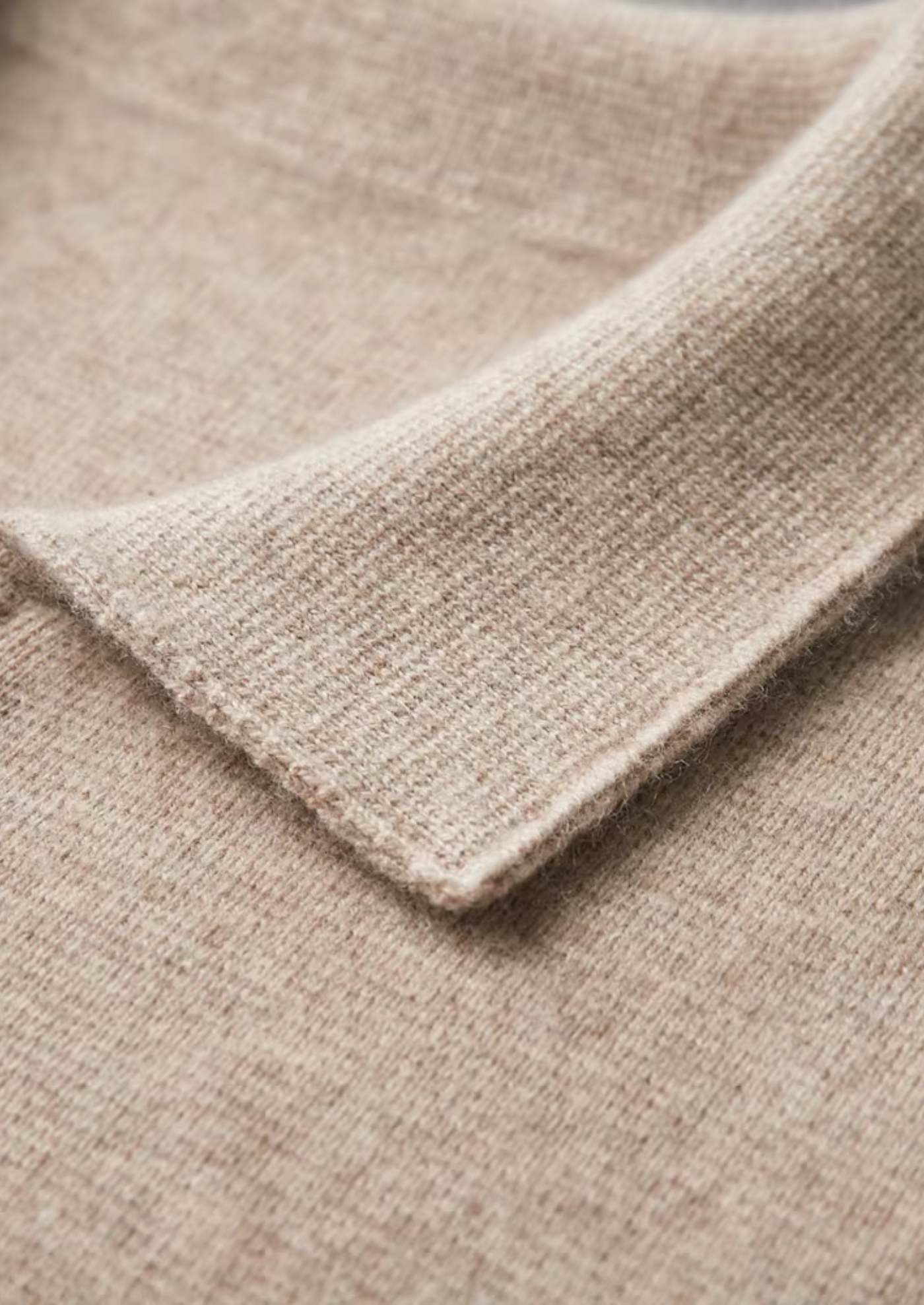 MERINO WOOL ZIP POLO CARDIGAN