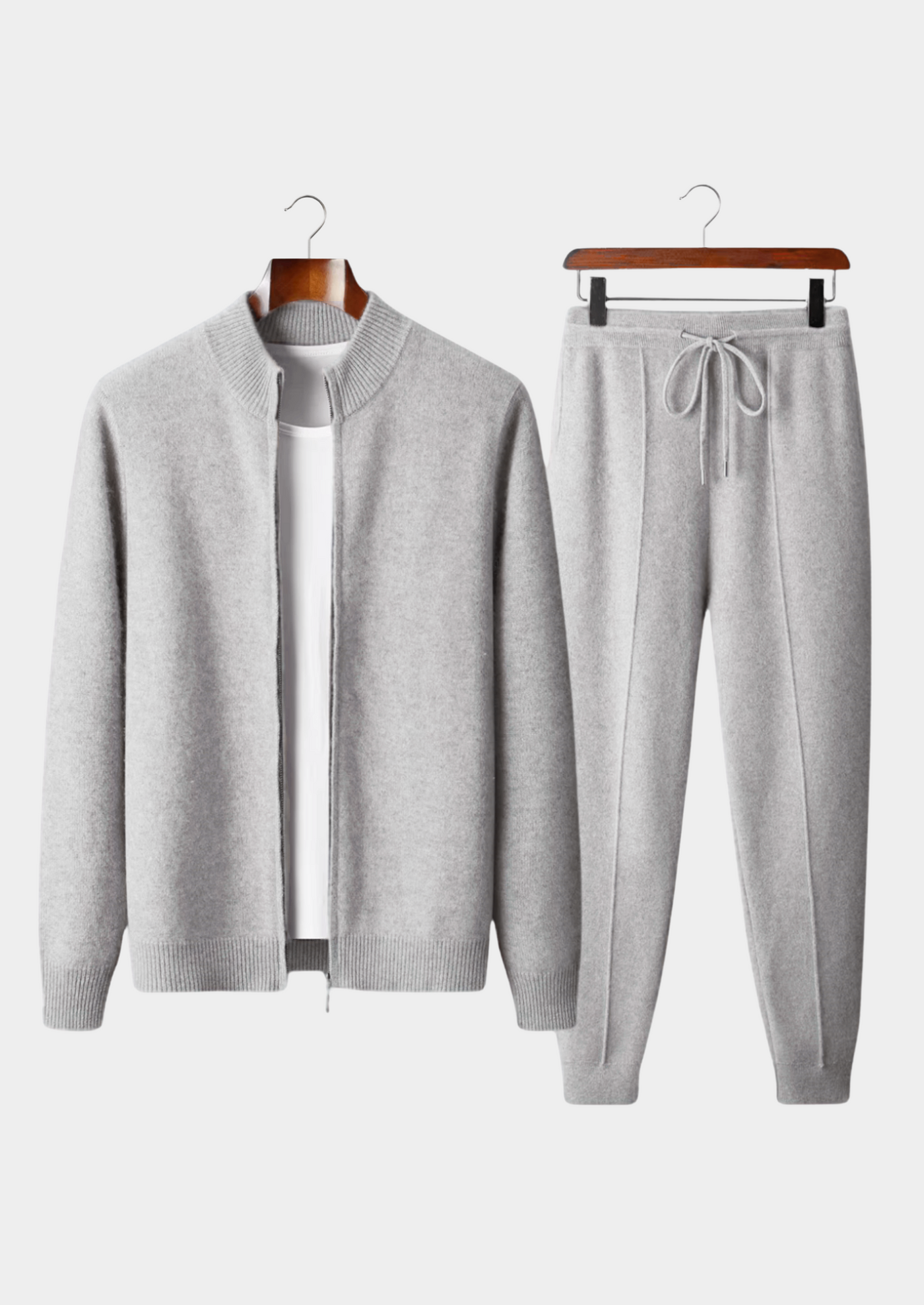 PURE EXTRA-FINE MERINO WOOL LUZZO SET - LJUSGRÅ